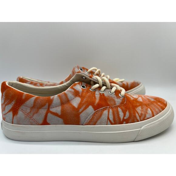Polo Ralph Lauren Other - Polo Ralph Lauren Orange Tie Dye Sneakers Harpoon Casual Shoes Men’s Size 9D